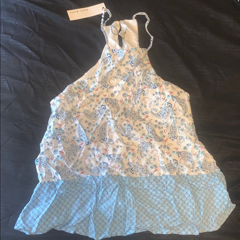 Beautiful brand new blue and white top